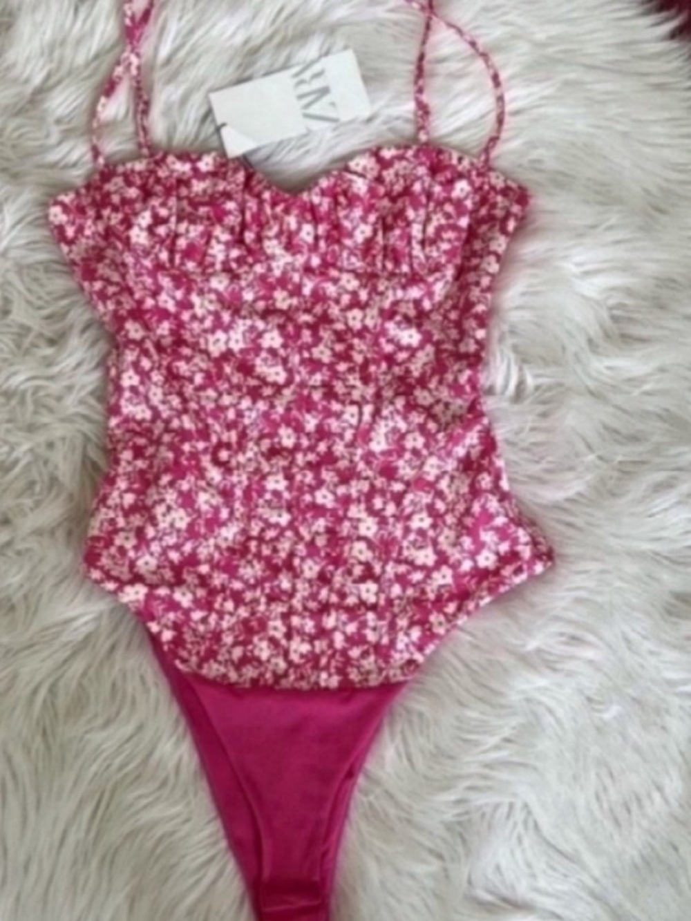 Zara Floral Cranberry Unitard
Size XS